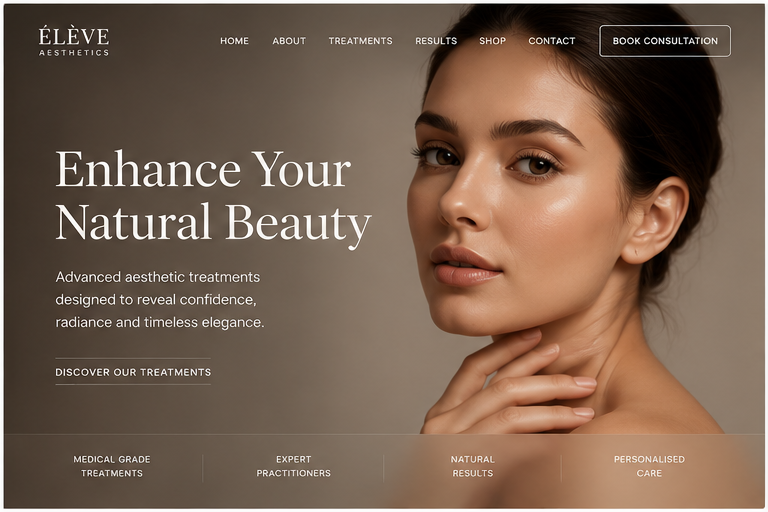 Aesthetics landing page