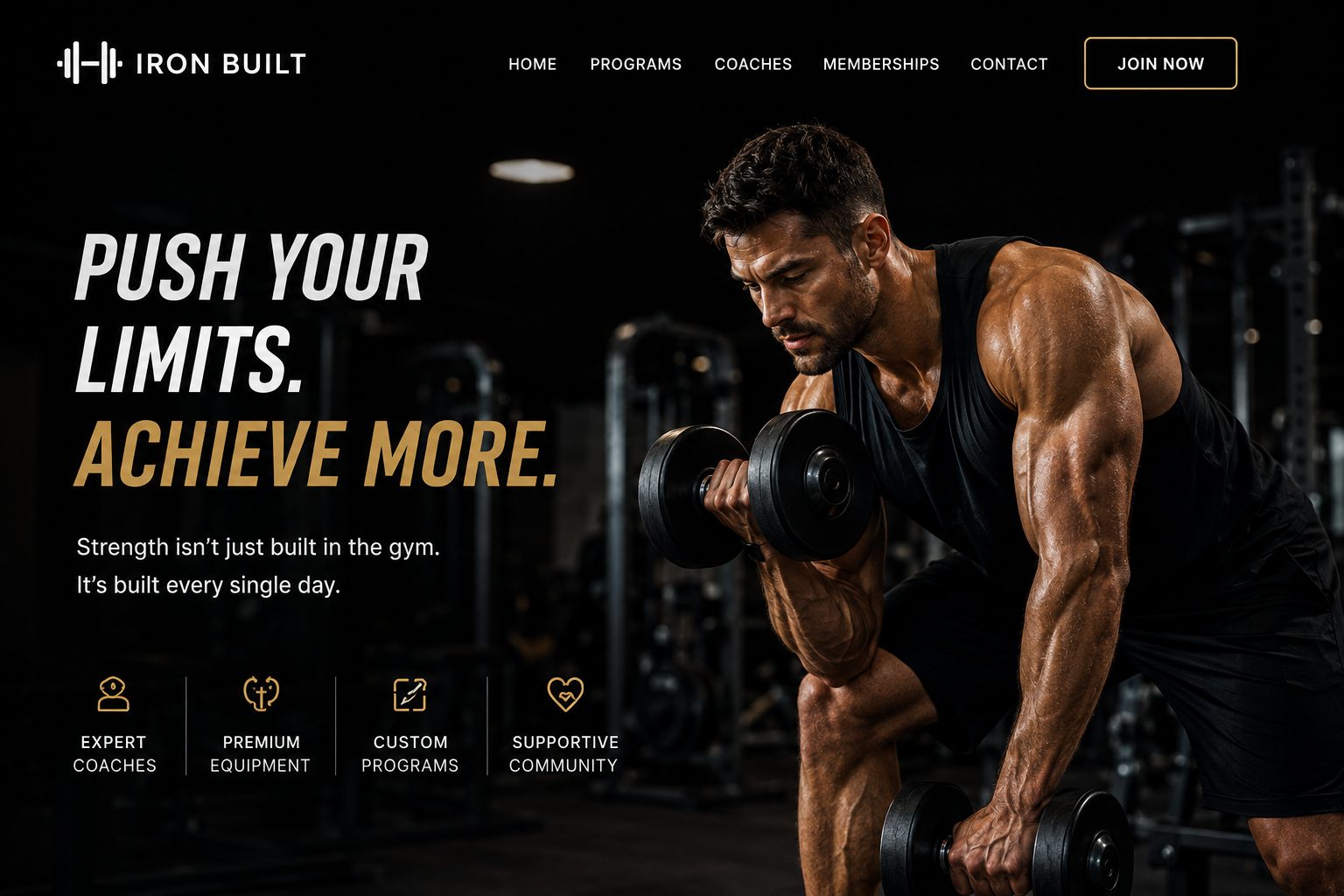 Fitness landing page